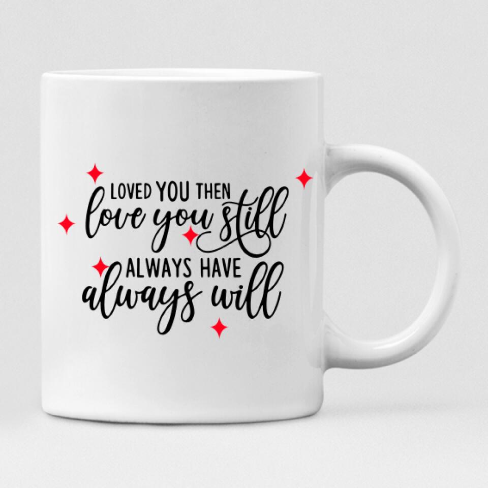 Cute Chibi Winter Couple - " Loved You Then, Love You Still, Always Have, Always Will " Personalized Mug - NGUYEN-CML-20220112-03