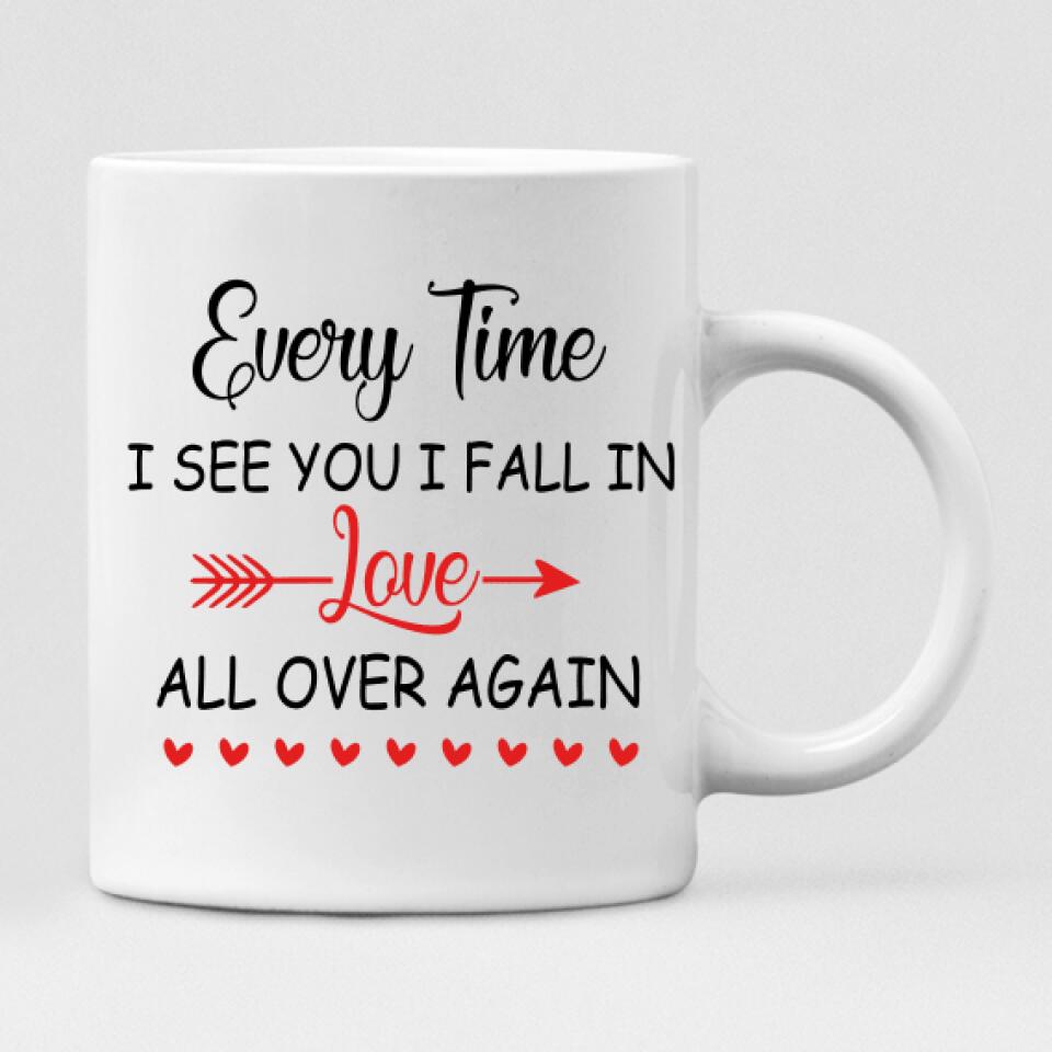 Autumn Couple -  " Every Time I See You I Fall In Love All Over Again " Personalized Mug - NGUYEN-CML-20220115-01