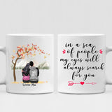 Autumn Couple -  " In A Sea Of People My Eyes Will Always Search For You " Personalized Mug - NGUYEN-CML-20220115-01