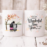 Autumn Couple -  " It's The Most Wonderful Time Of The Year " Personalized Mug - NGUYEN-CML-20220115-01