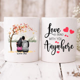 Autumn Couple -  " Love Is Being With You Anywhere " Personalized Mug - NGUYEN-CML-20220115-01