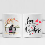 Autumn Couple -  " Love Is Being With You Anywhere " Personalized Mug - NGUYEN-CML-20220115-01