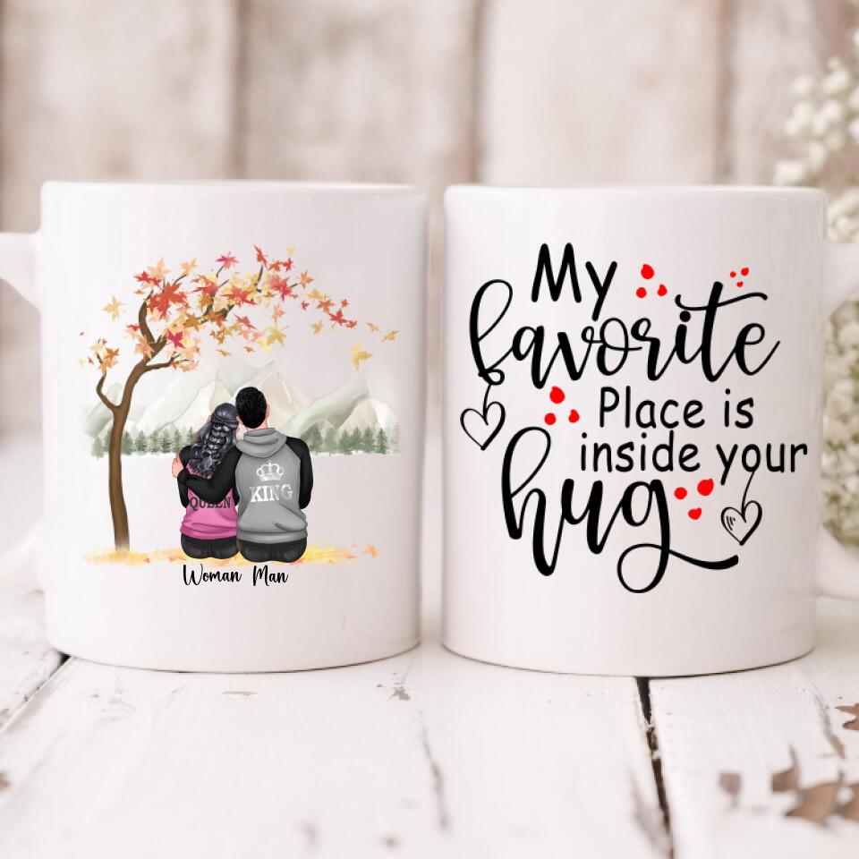 Autumn Couple -  " My Favorite Place Is Inside Your Hug " Personalized Mug - NGUYEN-CML-20220115-01