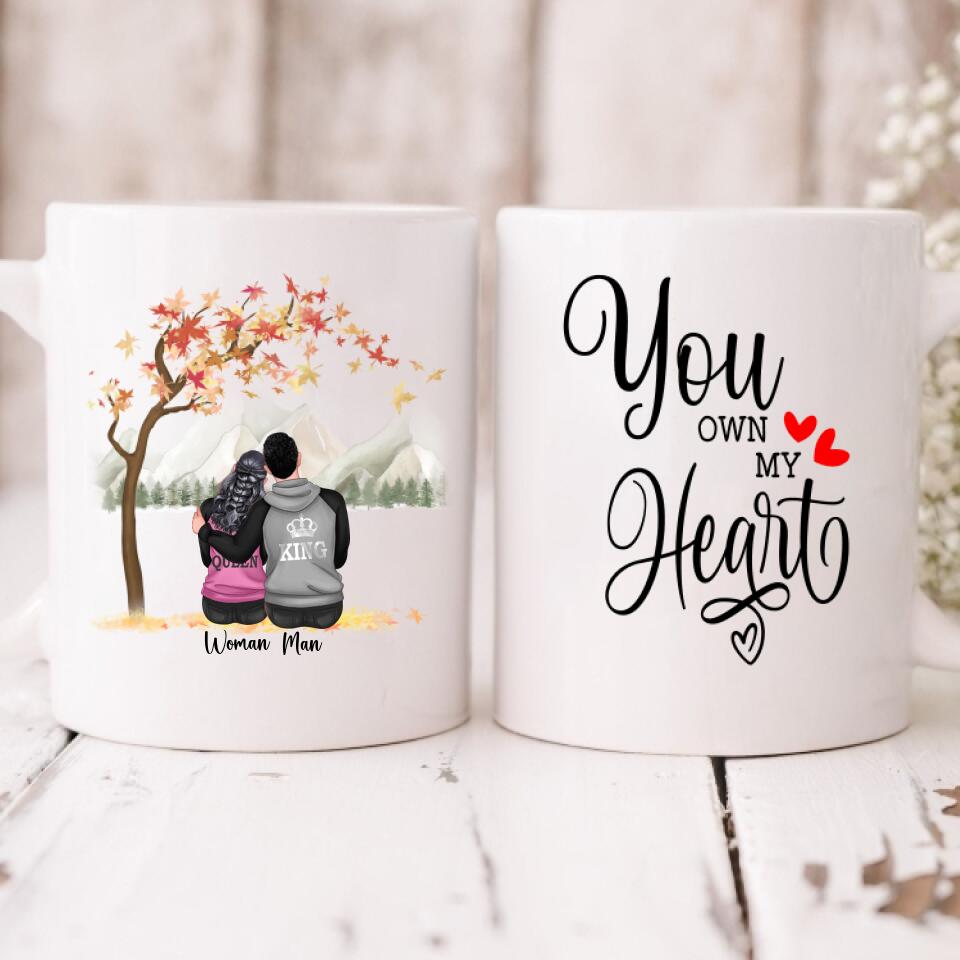 Autumn Couple -  " You Own My Heart " Personalized Mug - NGUYEN-CML-20220115-01