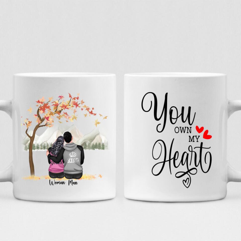 Autumn Couple -  " You Own My Heart " Personalized Mug - NGUYEN-CML-20220115-01
