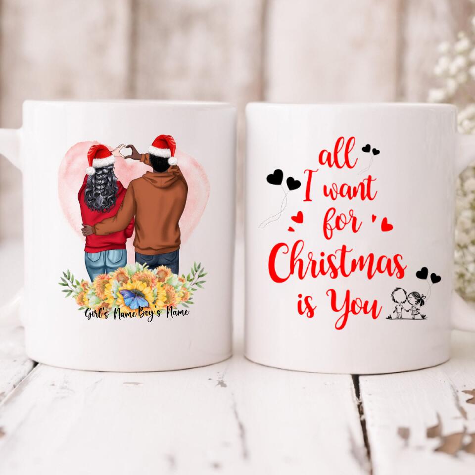 Christmas Couple - " All I Want For Christmas Is You " Personalized Mug - NGUYEN-CML-20220111-02