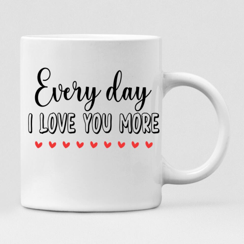 Christmas Couple - " Every Day I Love You More " Personalized Mug - NGUYEN-CML-20220111-02