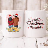 Christmas Couple - " First Christmas Married " Personalized Mug - NGUYEN-CML-20220111-02