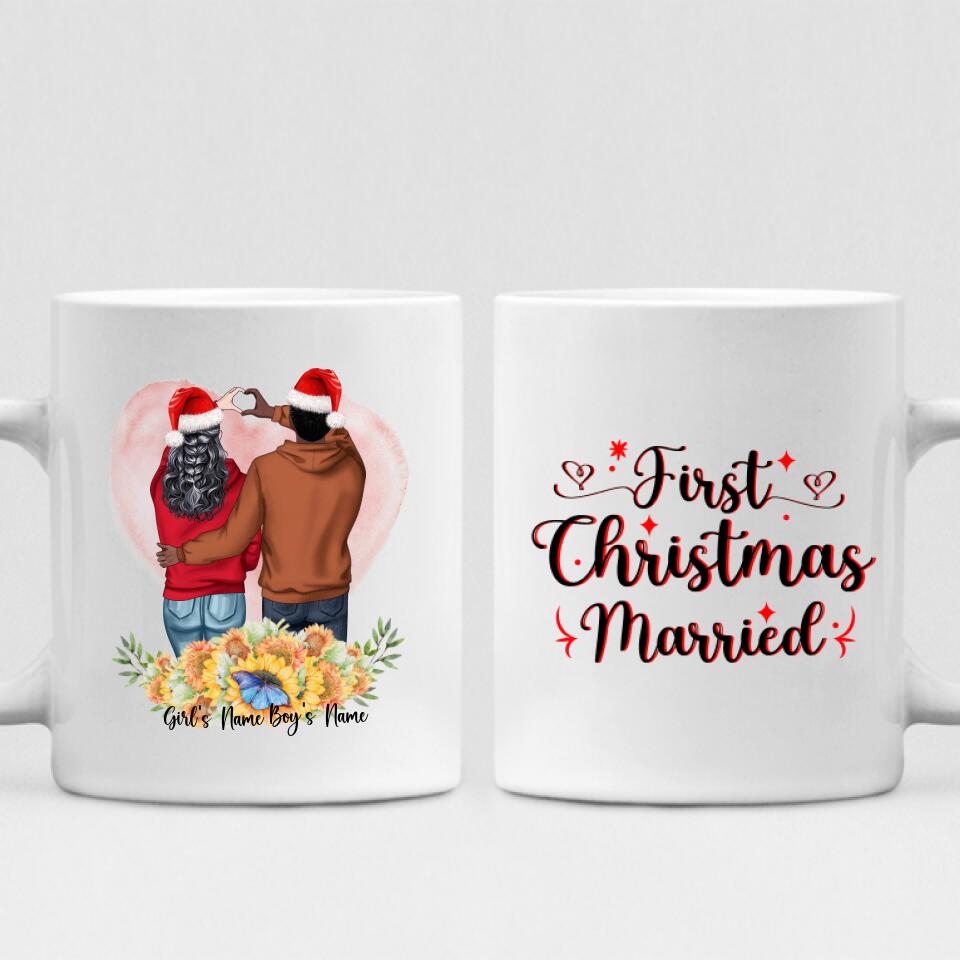 Christmas Couple - " First Christmas Married " Personalized Mug - NGUYEN-CML-20220111-02