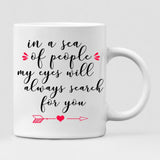 Christmas Couple - " In A Sea Of People My Eyes Will Always Search For You " Personalized Mug - NGUYEN-CML-20220111-02