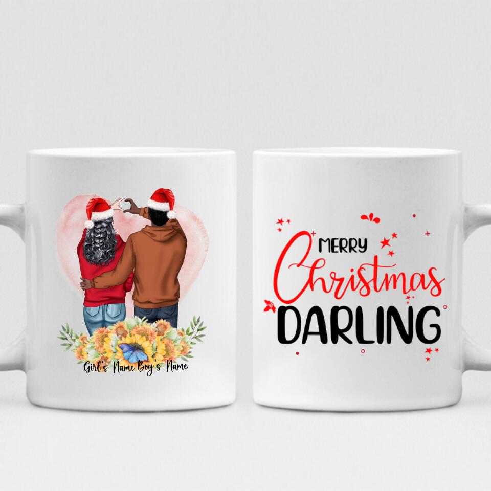 Christmas Couple - " Merry Christmas Darling " Personalized Mug - NGUYEN-CML-20220111-02