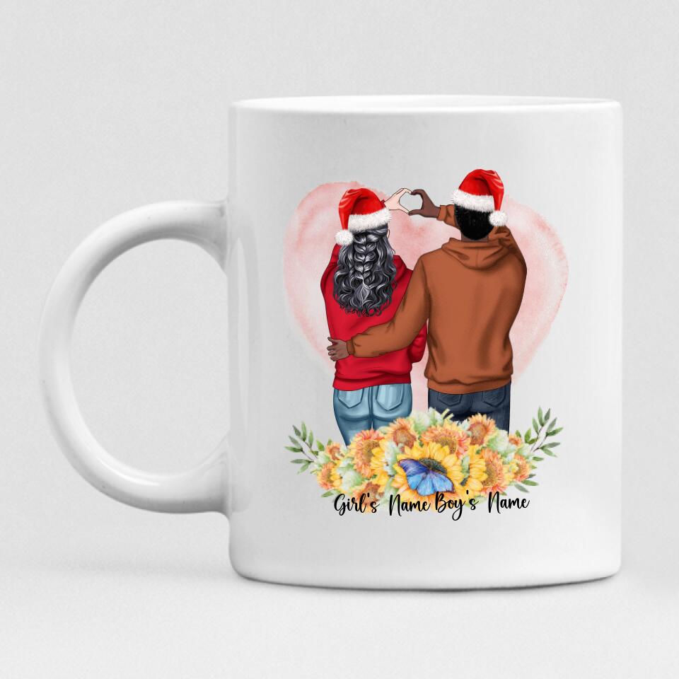 Christmas Couple - " My Girlfriend Is Hotter Than My Coffee " Personalized Mug - NGUYEN-CML-20220111-02