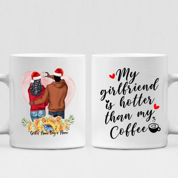 Christmas Couple - " My Girlfriend Is Hotter Than My Coffee " Personalized Mug - NGUYEN-CML-20220111-02