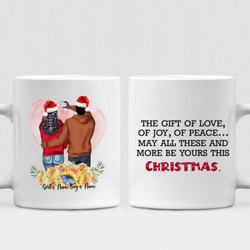 Christmas Couple - " The Gift Of Love, Of Joy, Of Peace... May All These And More Be Yours This Christmas " Personalized Mug - NGUYEN-CML-20220111-02