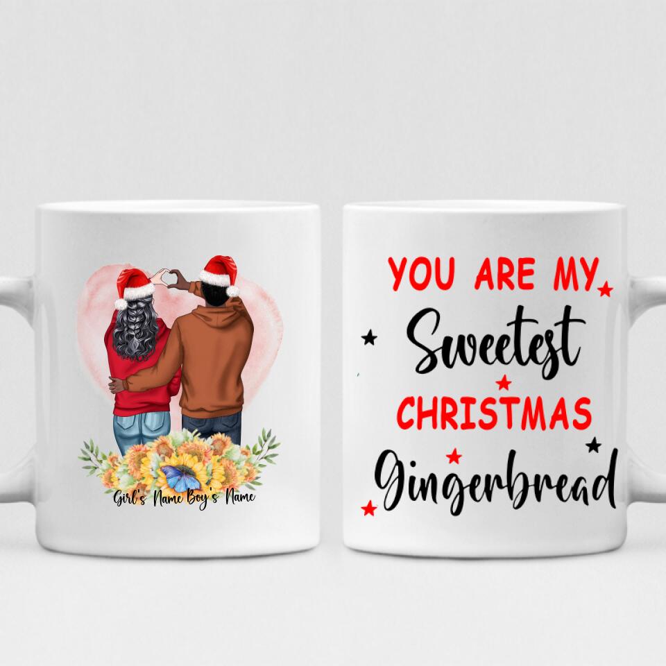 Christmas Couple - " You Are My Sweetest Christmas Gingerbread " Personalized Mug - NGUYEN-CML-20220111-02