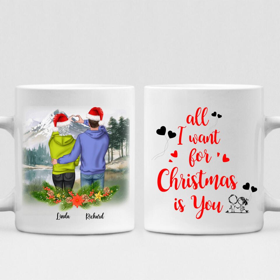 Winter Couples - " All I Want For Christmas Is You " Personalized Mug - CUONG-CML-20220107-01