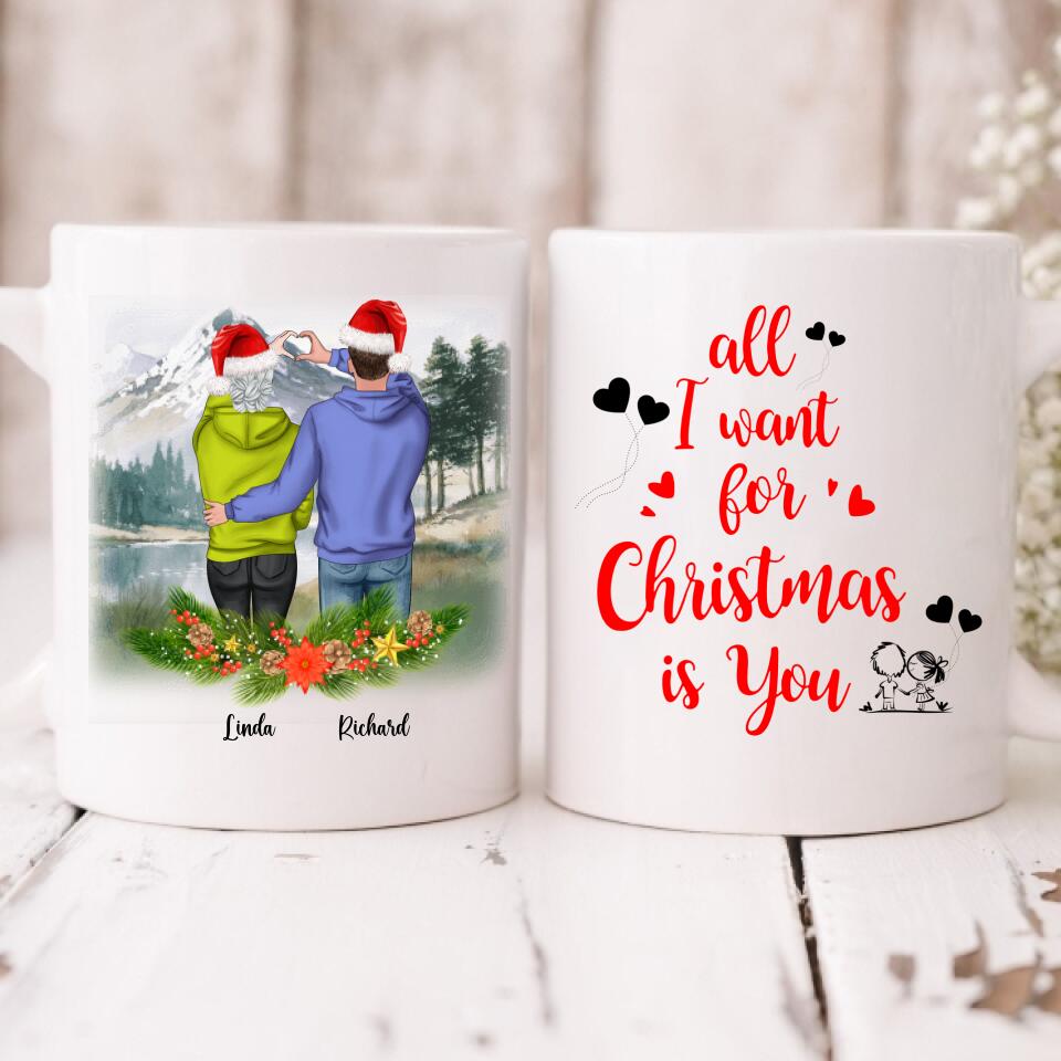 Winter Couples - " All I Want For Christmas Is You " Personalized Mug - CUONG-CML-20220107-01
