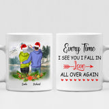 Winter Couples - " Every Time I See You I Fall In Love All Over Again " Personalized Mug - CUONG-CML-20220107-01