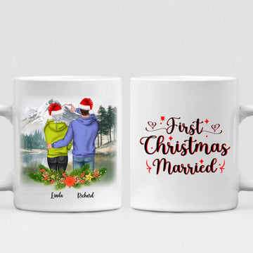 Winter Couples - " First Christmas Married " Personalized Mug - CUONG-CML-20220107-01