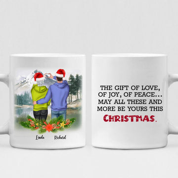 Winter Couples - " The Gift Of Love, Of Joy, Of Peace... May All These And More Be Yours This Christmas " Personalized Mug - CUONG-CML-20220107-01
