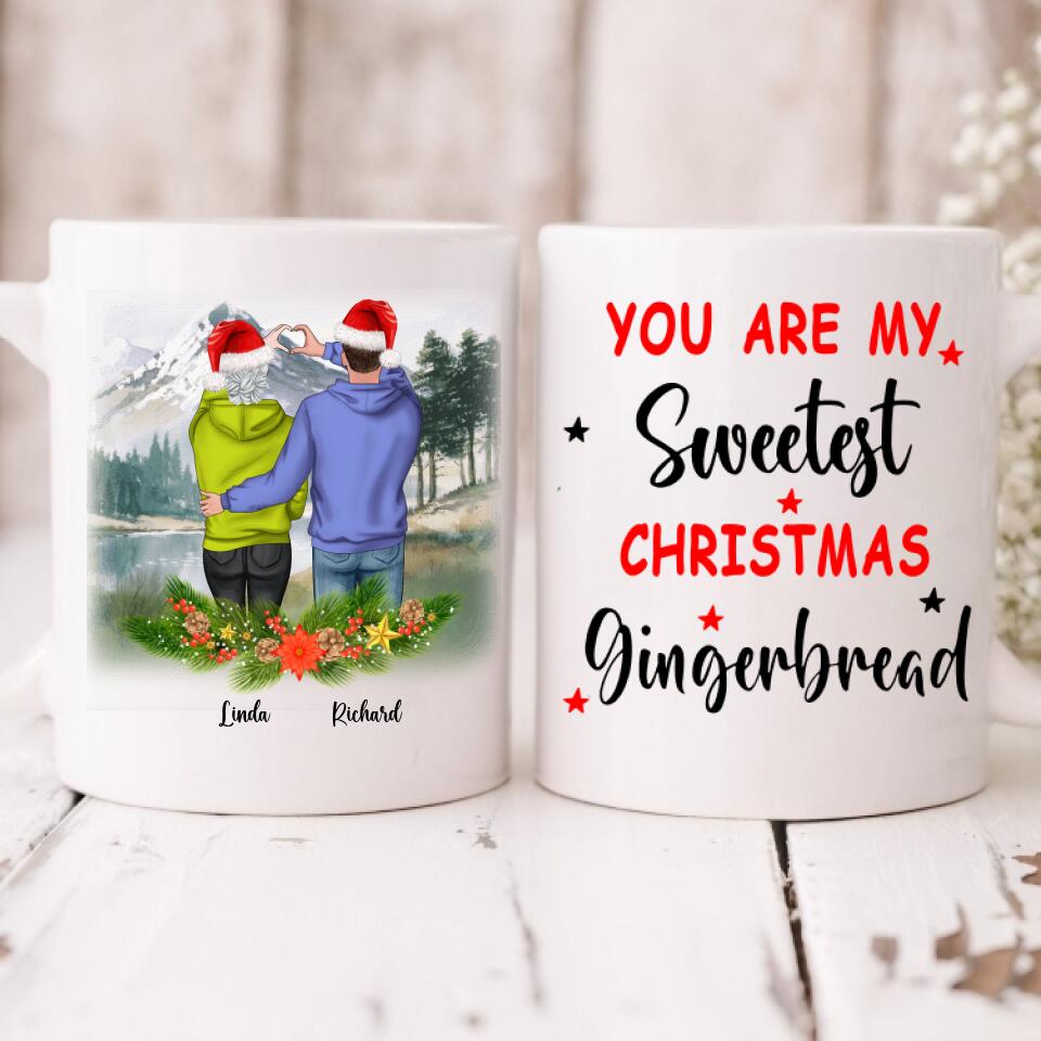 Winter Couples - " You Are My Sweetest Christmas Gingerbread " Personalized Mug - CUONG-CML-20220107-01