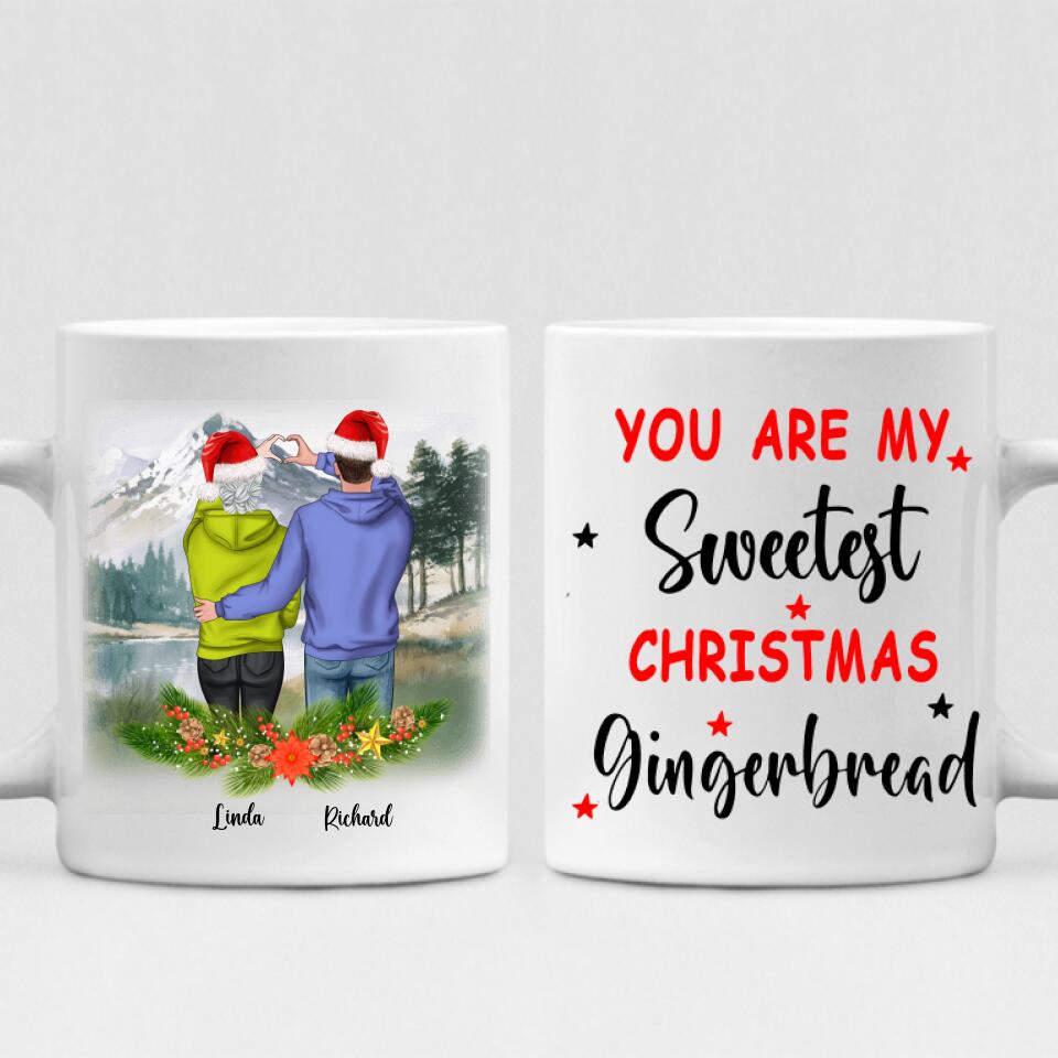 Winter Couples - " You Are My Sweetest Christmas Gingerbread " Personalized Mug - CUONG-CML-20220107-01