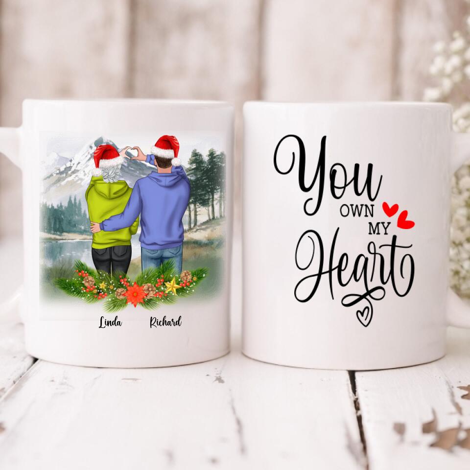Winter Couples - " You Own My Heart " Personalized Mug - CUONG-CML-20220107-01