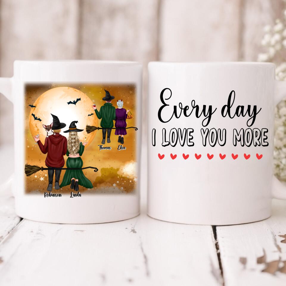 Halloween Couple - " Every Day I Love You More " Personalized Mug -  VIEN-CML-20220221-02