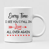 Halloween Couple - " Every Time I See You I Fall In Love All Over Again " Personalized Mug - VIEN-CML-20220221-02