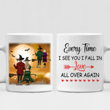 Halloween Couple - " Every Time I See You I Fall In Love All Over Again " Personalized Mug - VIEN-CML-20220221-02