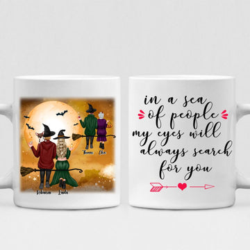 Halloween Couple - " In A Sea Of People My Eyes Will Always Search For You " Personalized Mug - VIEN-CML-20220221-02
