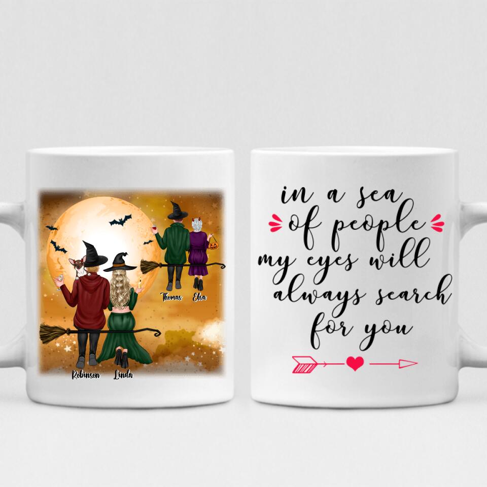Halloween Couple - " In A Sea Of People My Eyes Will Always Search For You " Personalized Mug - VIEN-CML-20220221-02