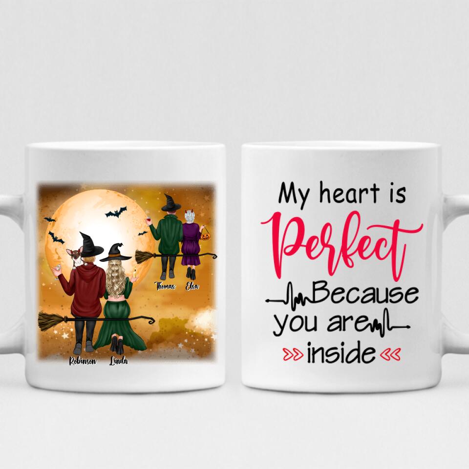 Halloween Couple - " My Heart Is Perfect Because You Are Inside " Personalized Mug - VIEN-CML-20220221-02