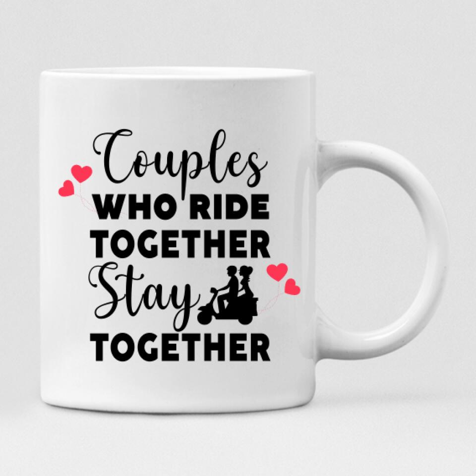 Couple Motorcycle - " Couples Who Ride Together Stay Together " Personalized Mug - VIEN-CML-20220106-03