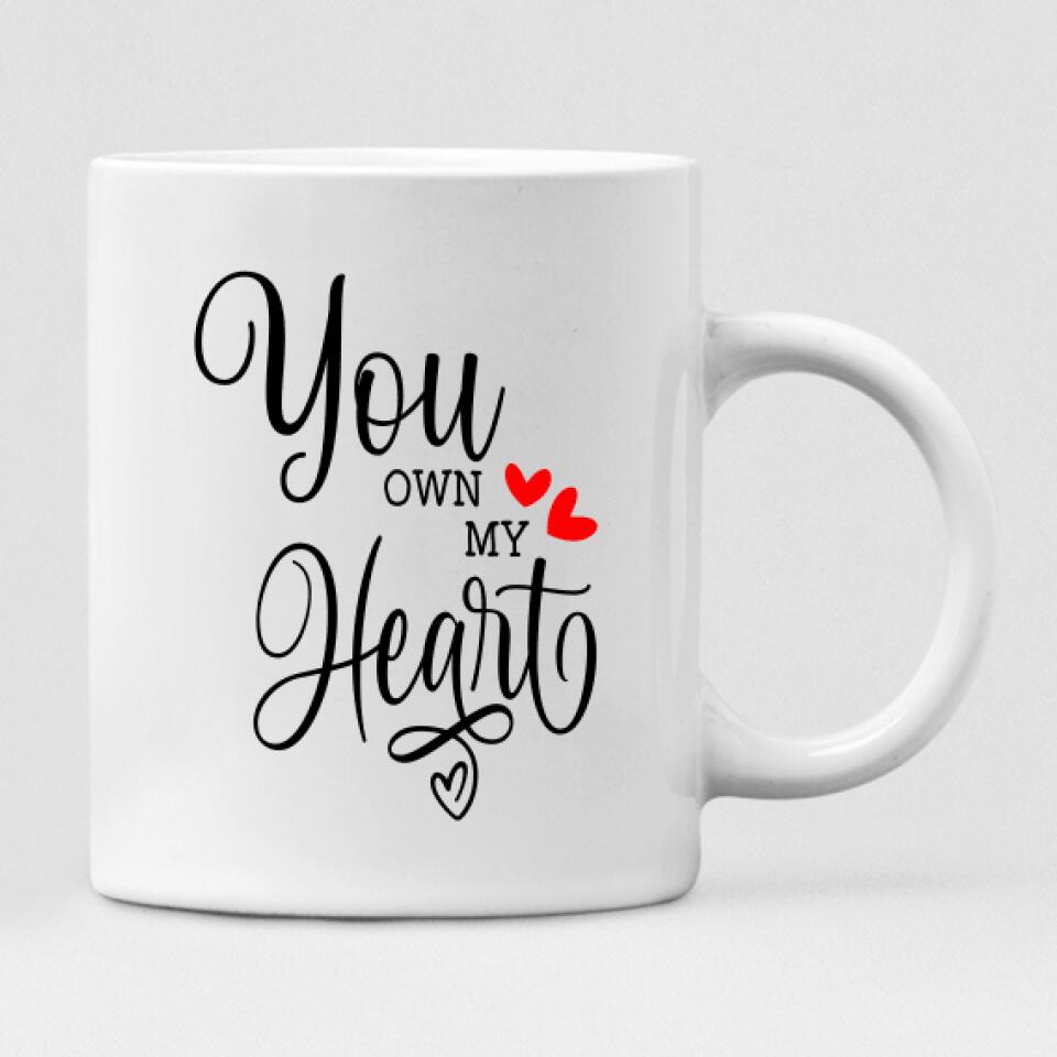 Couple Motorcycle - " You Own My Heart " Personalized Mug - VIEN-CML-20220106-03
