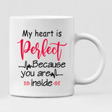 Cute Couple Chibi - " My Heart Is Perfect Because You Are Inside " Personalized Mug - VIEN-CML-20220225-02