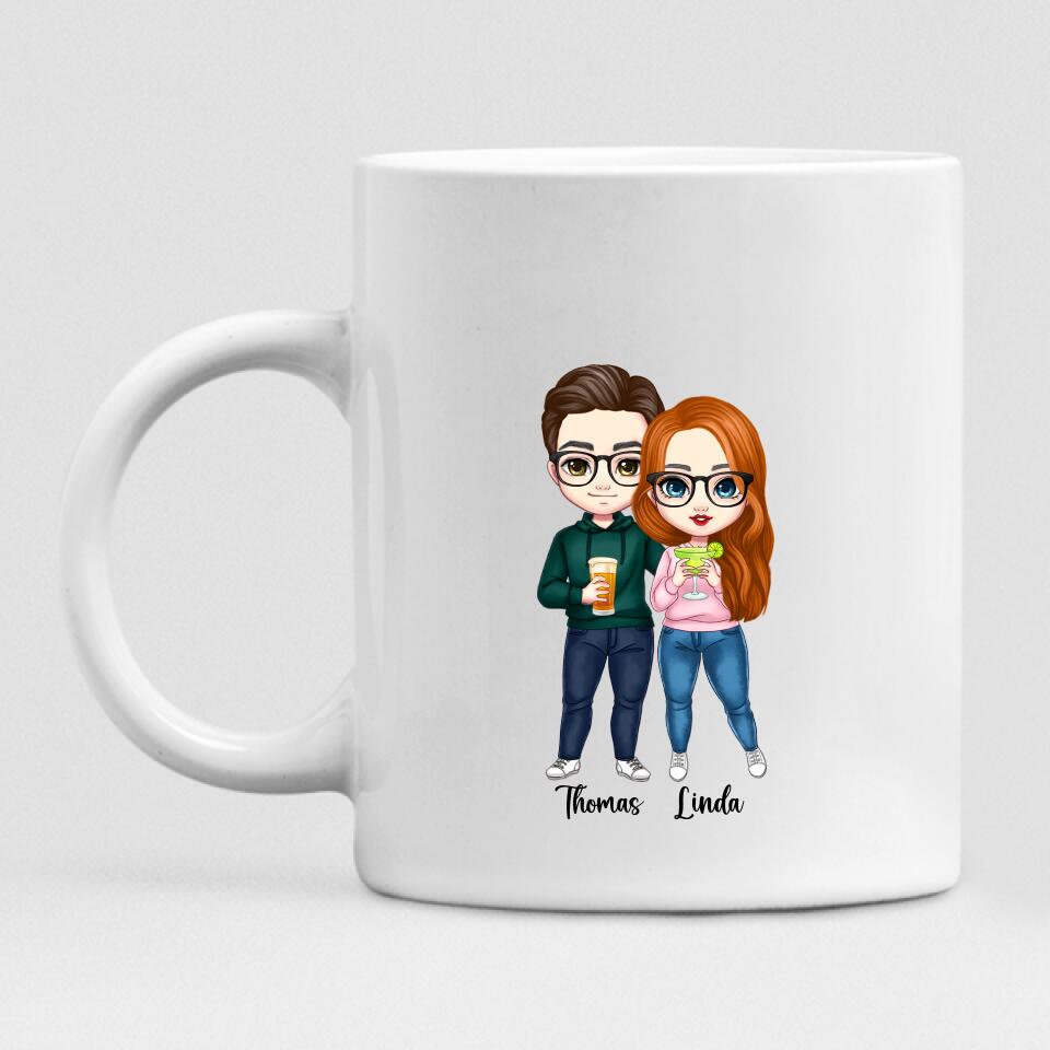 Couple Cute Chibi - " In A Sea Of People My Eyes Will Always Search For You " Personalized Mug - VIEN-CML-20220223-01