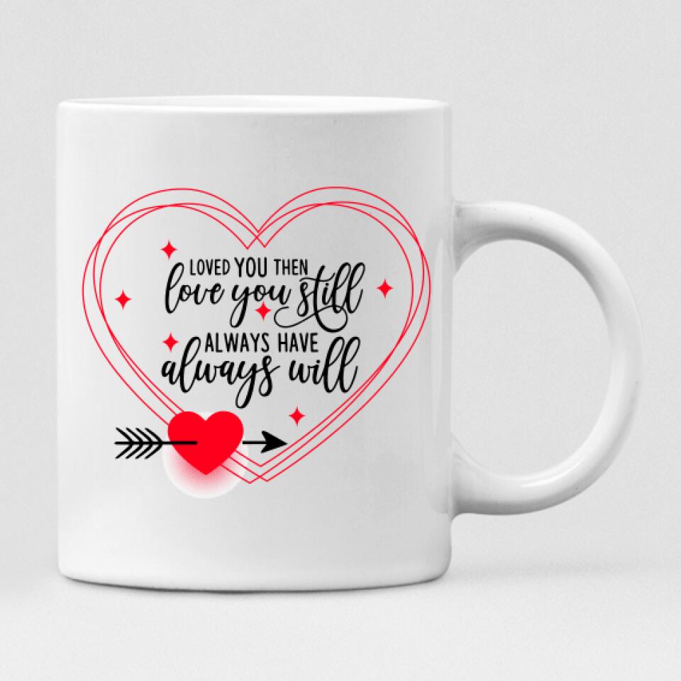 Couple Cute Chibi - " Loved You Then, Love You Still, Always Have, Always Will " Personalized Mug - VIEN-CML-20220223-01