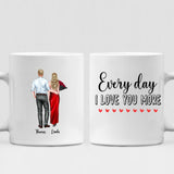 Couple Valentine - " Every Day I Love You More " Personalized Mug - VIEN-CML-20220113-01