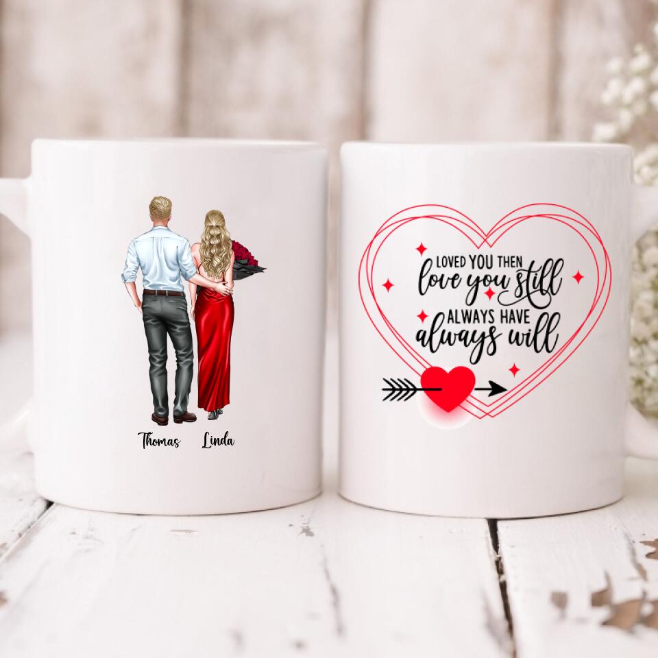 Couple Valentine - " Loved You Then, Love You Still, Always Have, Always Will " Personalized Mug - VIEN-CML-20220113-01
