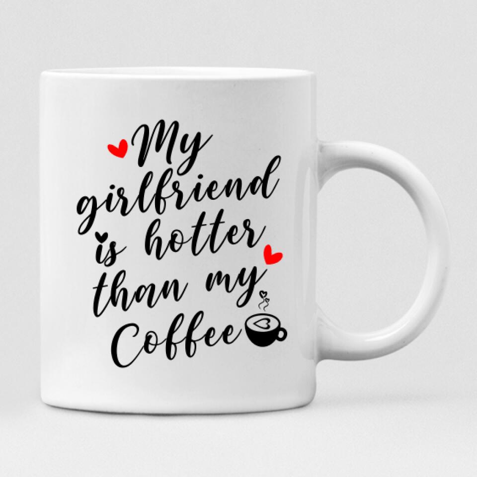 Cute Chibi Winter Couple - " My Girlfriend Is Hotter Than My Coffee " Personalized Mug - NGUYEN-CML-20220112-03