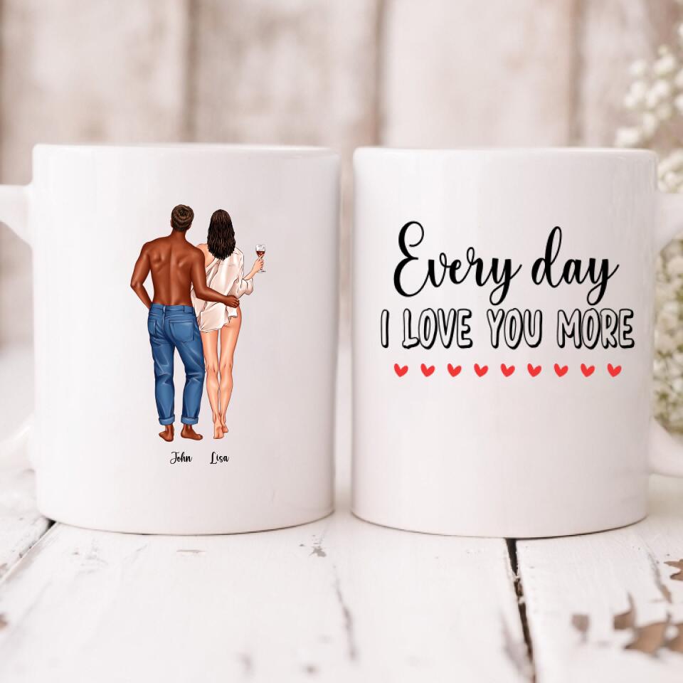 Couple Valentine - " Every Day I Love You More " Personalized Mug - CUONG-CML-20210117-01