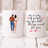 Couple Valentine - " In A Sea Of People My Eyes Will Always Search For You " Personalized Mug - CUONG-CML-20210117-01