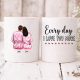 Valentine Couple - " Every Day I Love You More " Personalized Mug - CUONG-CML-20210117-02