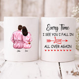 Valentine Couple - " Every Time I See You I Fall In Love All Over Again " Personalized Mug - CUONG-CML-20210117-02