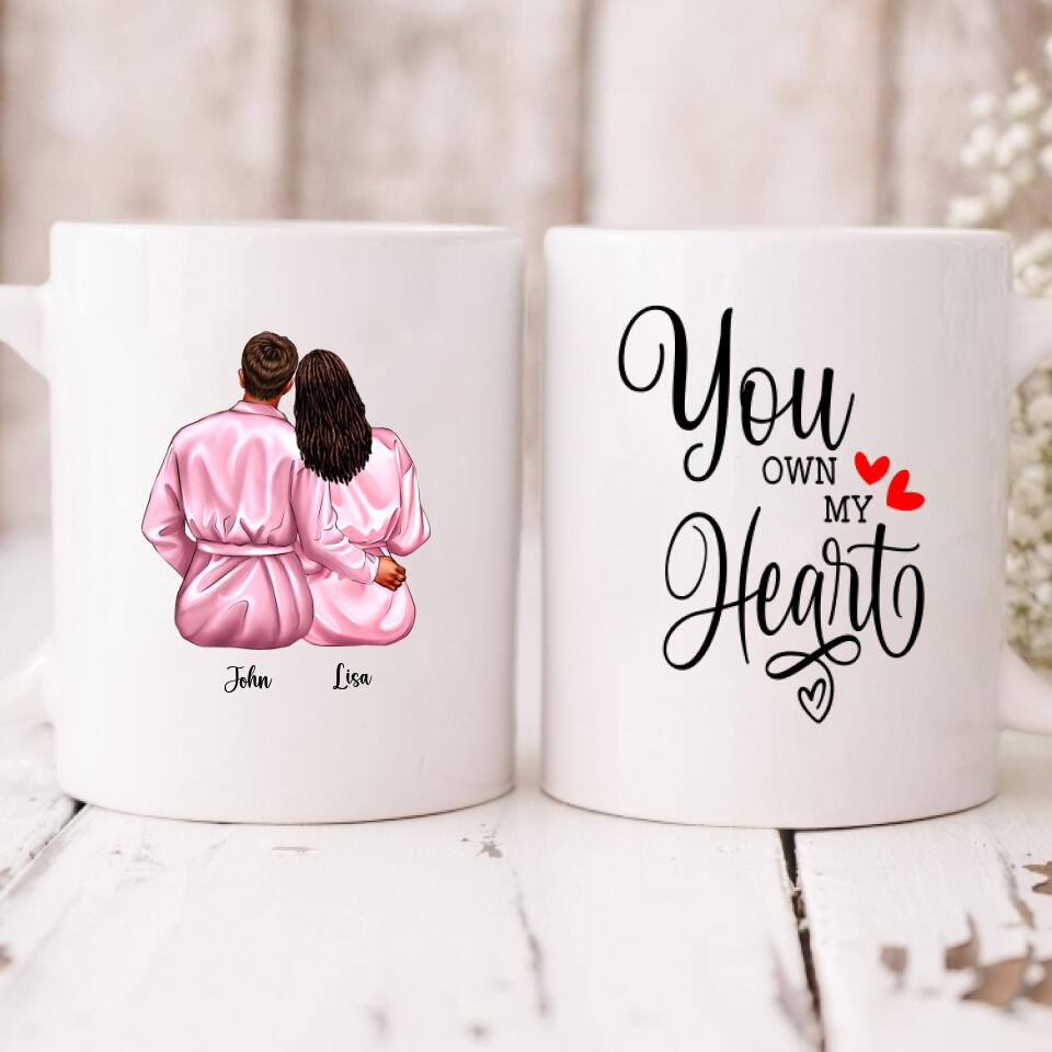 Valentine Couple - " You Own My Heart " Personalized Mug - CUONG-CML-20210117-02