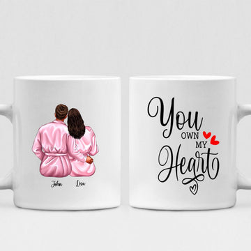Valentine Couple - " You Own My Heart " Personalized Mug - CUONG-CML-20210117-02