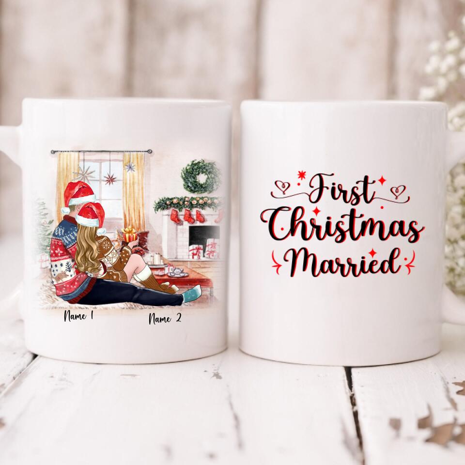 Xmas Couple - " First Christmas Married " Personalized Mug - VUONG - CML-20200105-01