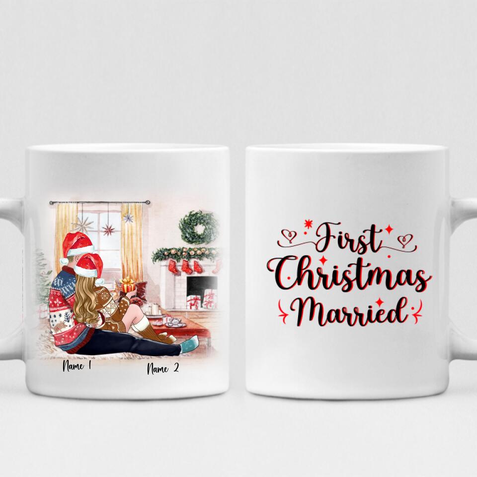 Xmas Couple - " First Christmas Married " Personalized Mug - VUONG - CML-20200105-01