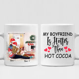 Xmas Couple - " My Boyfriend Is Hotter Than Hot Cocoa " Personalized Mug - VUONG - CML-20200105-01